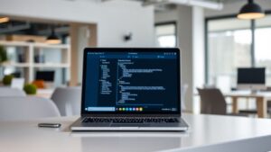 Grolinq by F5 Buddy logo and interface on laptop.