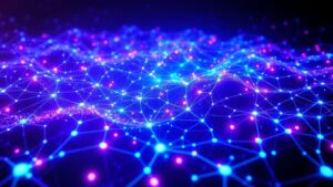 Abstract AI neural network visualization