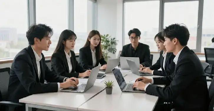 Team planning SEO strategy in Dubai office