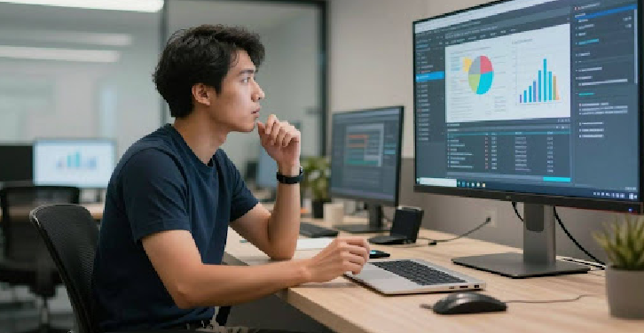 Digital marketing strategist working on growth and ROI.